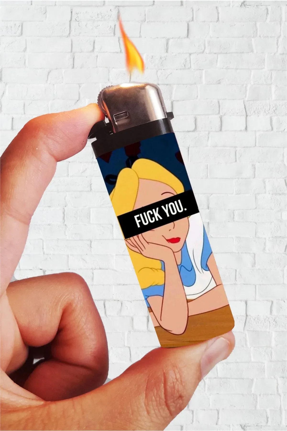 Kül Kedisi F*ck You Full Kaplamalı Çakmak