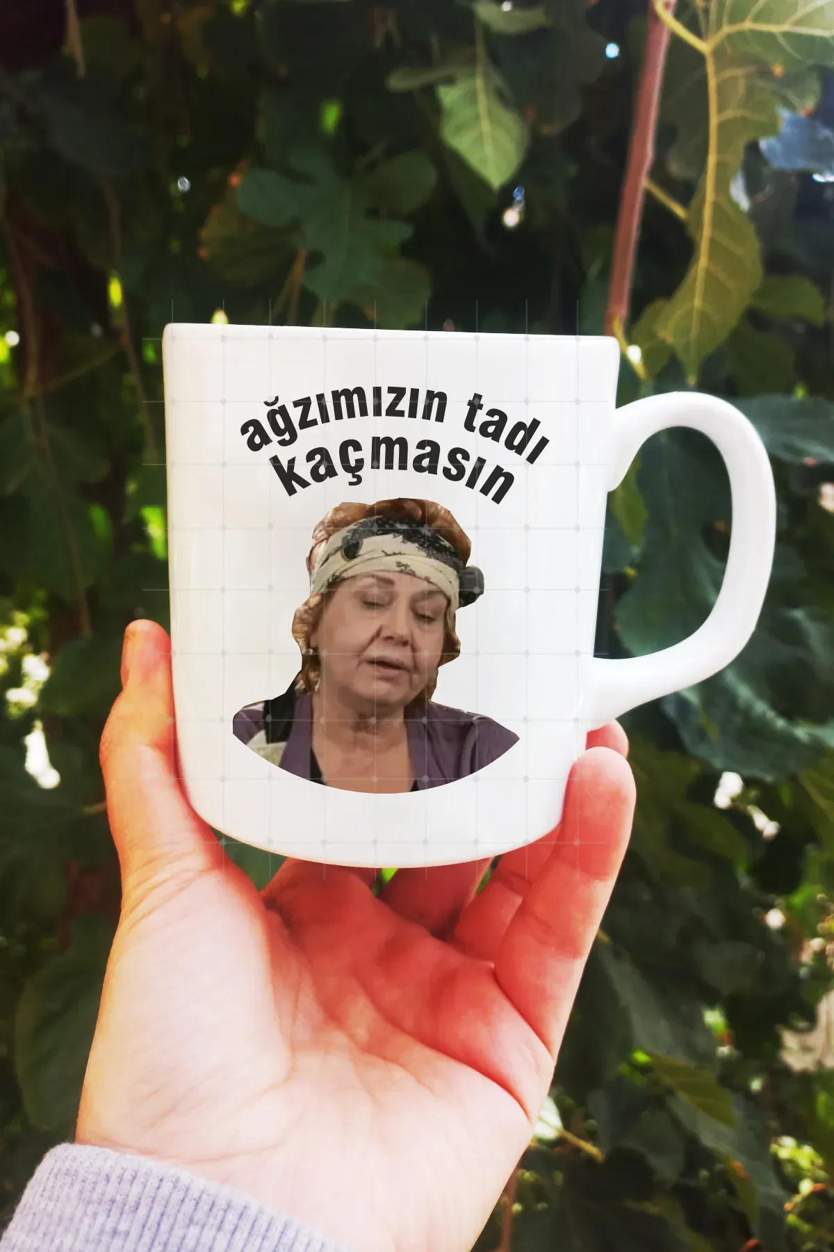 Ağzımın Tadı Kaçmasın Yaprak Dökümü Hayriye Baskılı Kupa Bardak