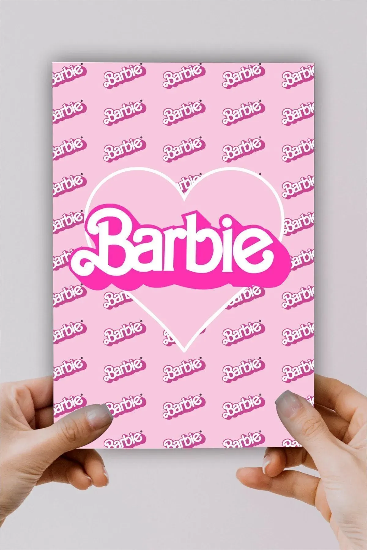 A5 Kalpli Barbie Baskılı Pembe Defter