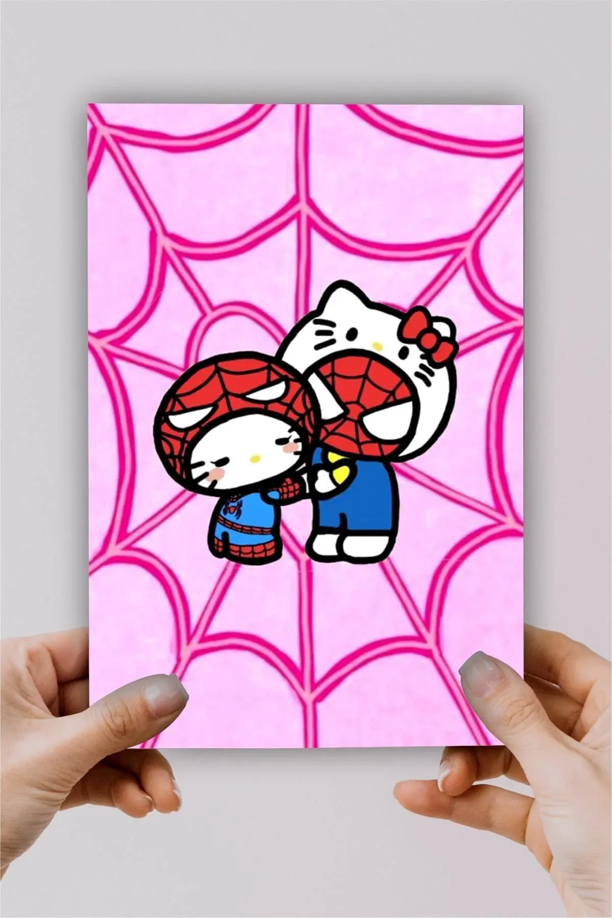 A5 Love Hello Kitty & Spiderman Baskılı Defter
