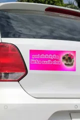 Pembe Üzgün Hamster Araba Magnet Aksesuar