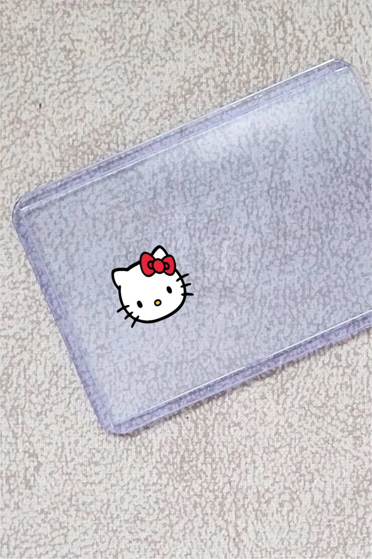 Hello Kitty Şeffaf Kimlik Kılıfı - Ehliyet, Nufüs Cüzdanı, Okul Kartı, Akbil Kılıfı