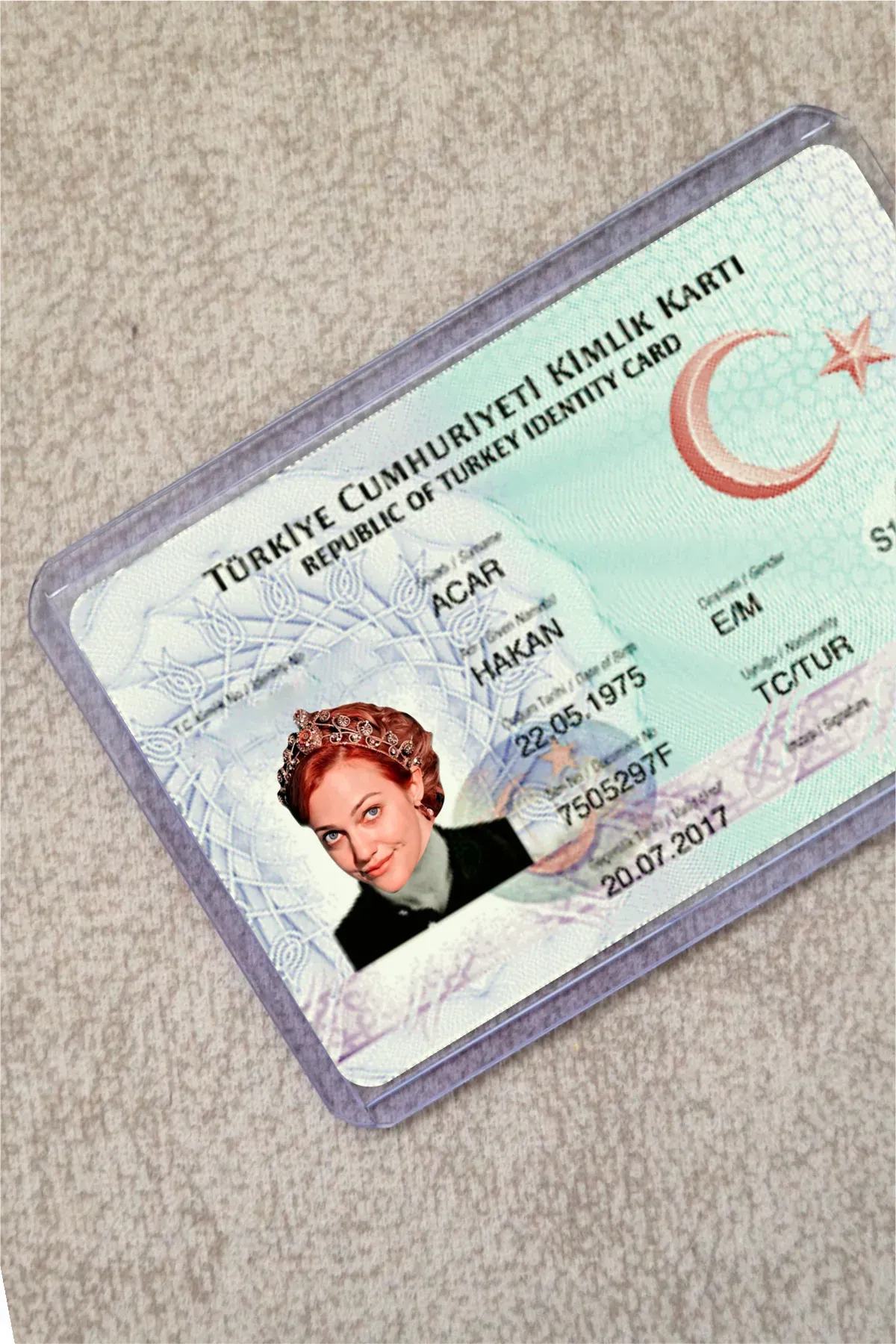 Hürrem Sultan Şeffaf Kimlik Kılıfı - Ehliyet, Nufüs Cüzdanı, Okul Kartı, Akbil Kılıfı