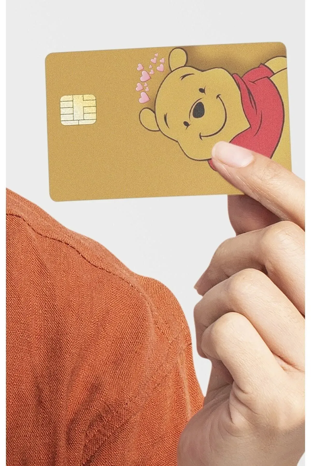 Winnie The Pooh Tasarımlı Kart Kaplama Etiketi