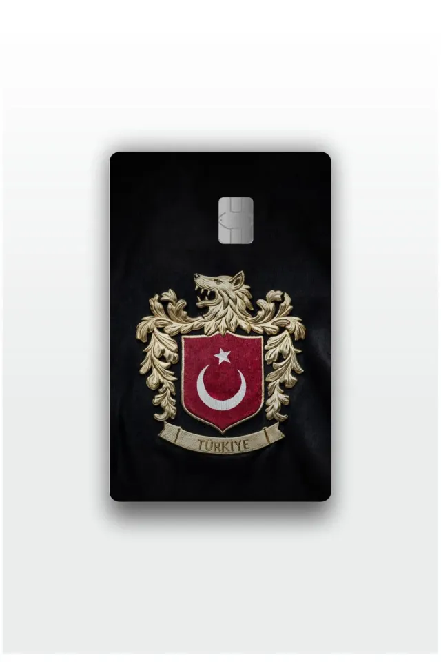 Türk Bozkurt - Kurt Kart Kaplama Etiketi