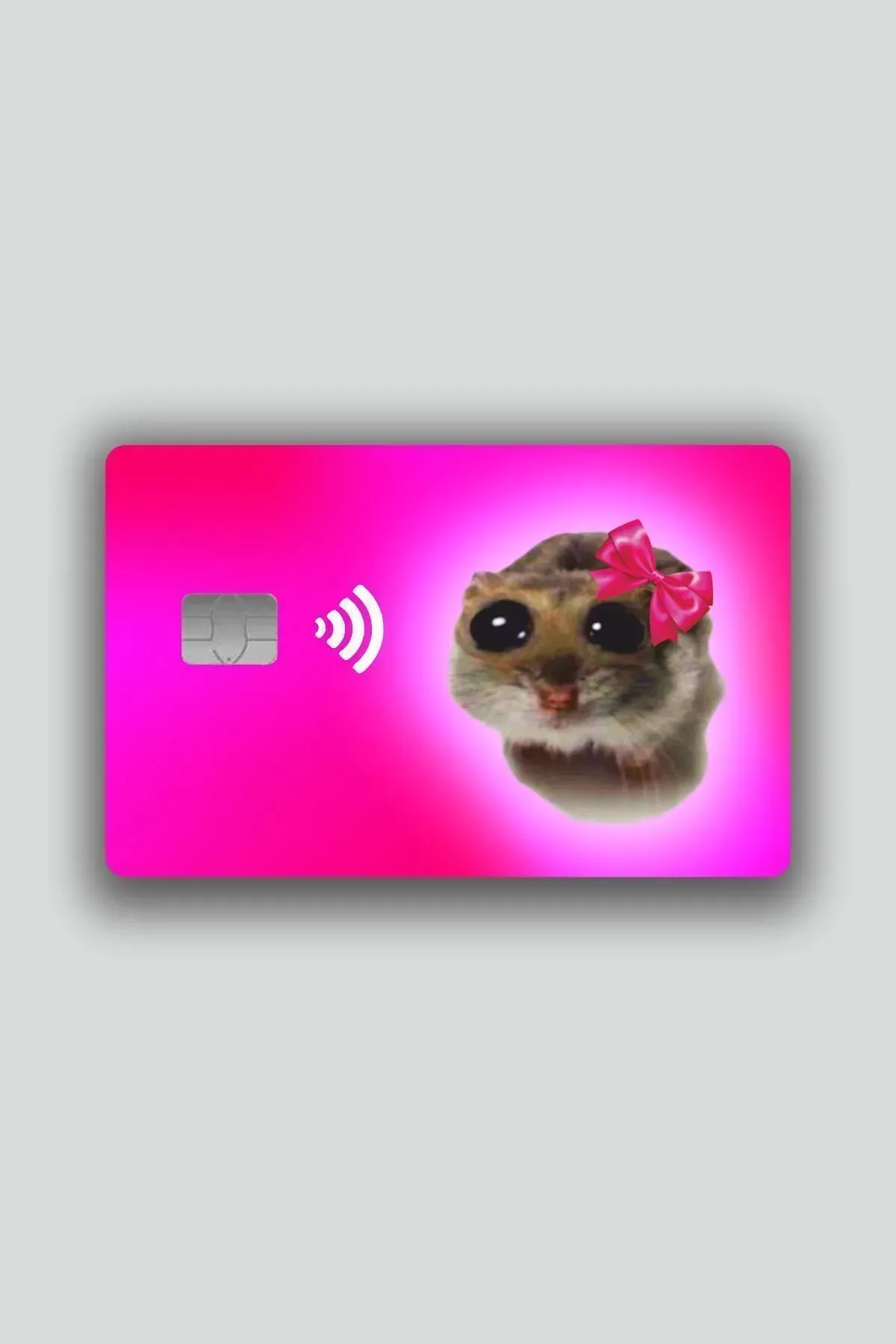 Üzgün Hamster Sad Kart Kaplama Etiketi