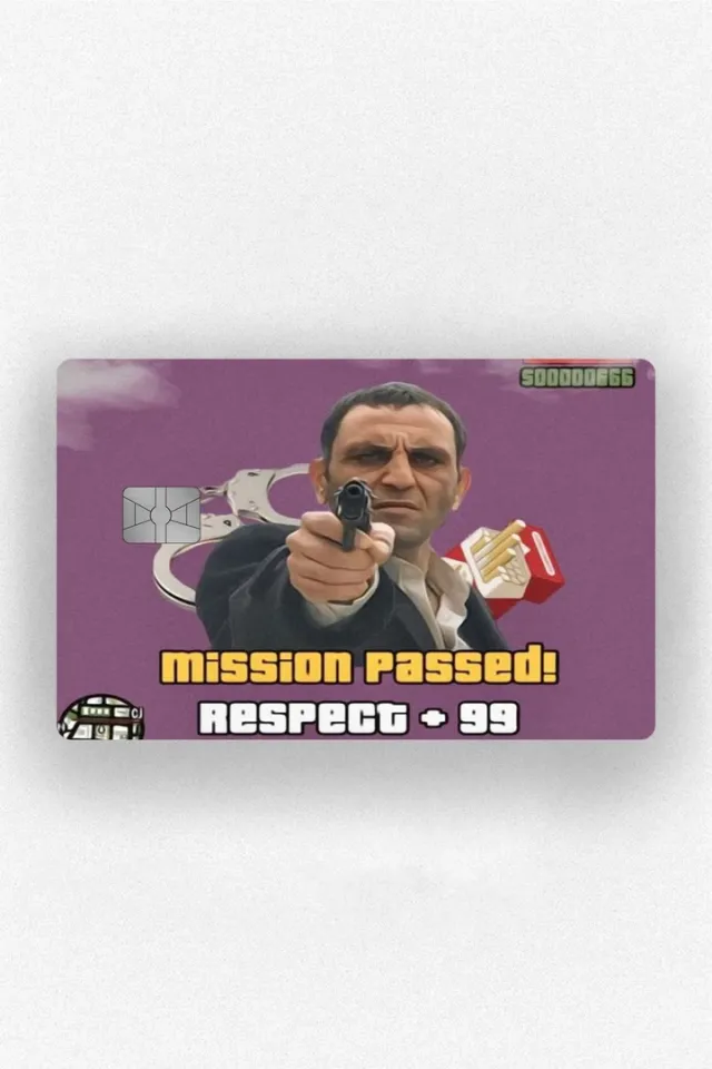 Memati Mission Passed Kart Kaplama Etiketi