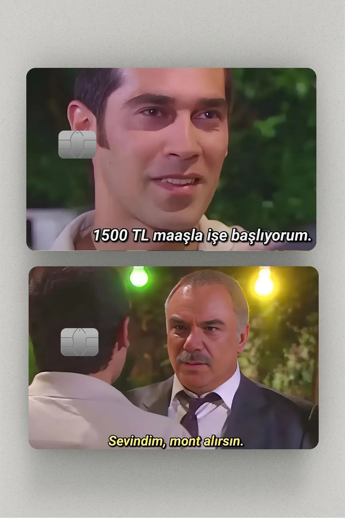 Yaprak Dökümü ''1500TL Maaş'' Kart Kaplama Etiketi