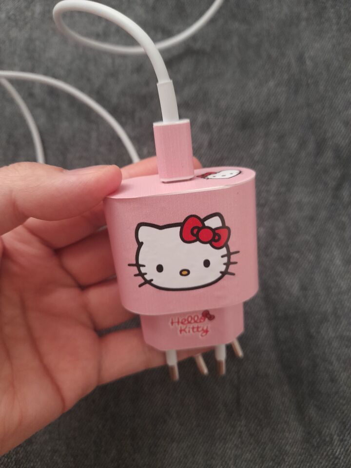 2'li iPhone 20W Şarj Aleti Kaplaması - Spiderman Hello Kitty