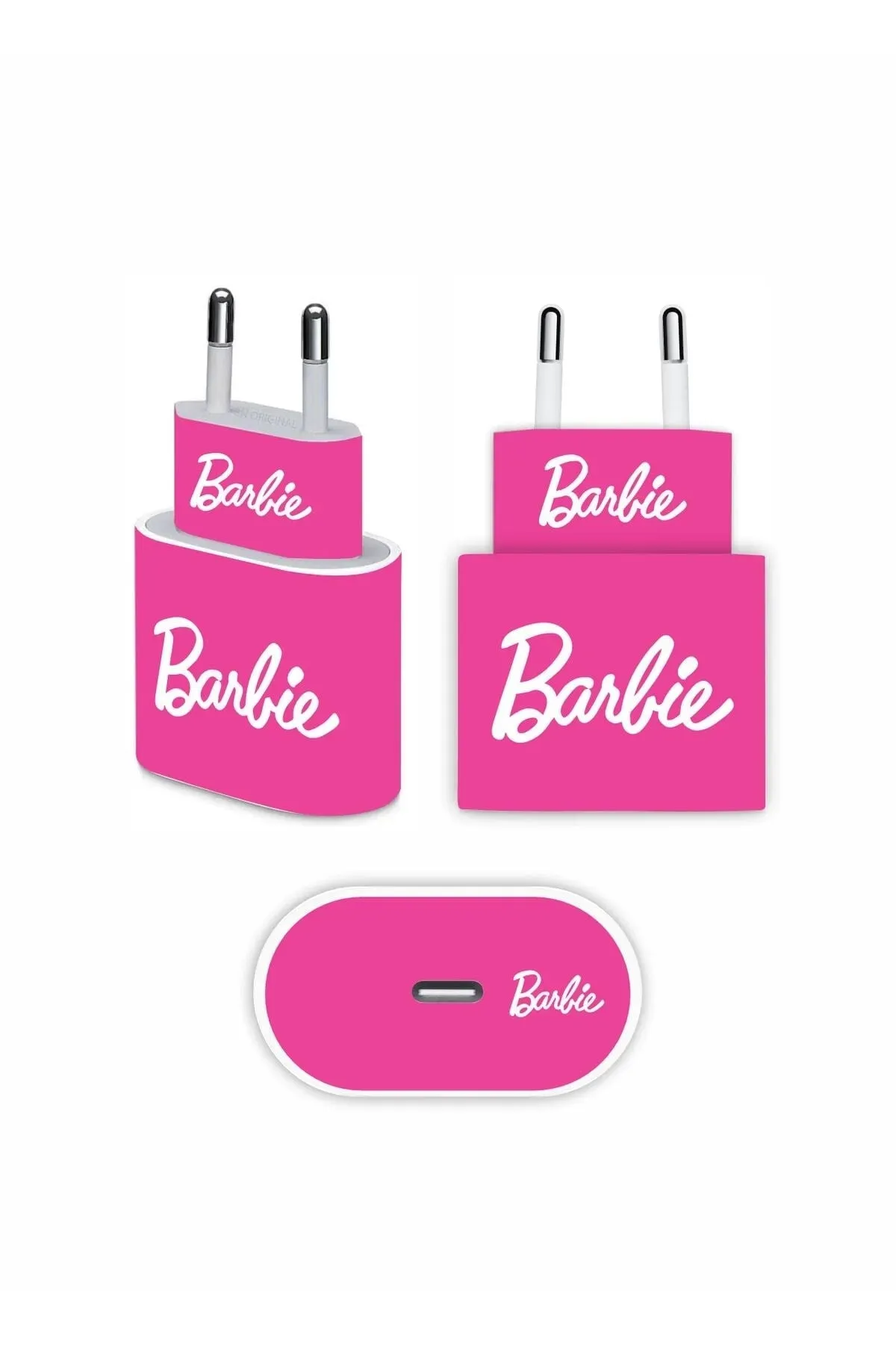 Iphone 20w Uyumlu Barbie Yazılı Şarj Aleti Kaplaması - Full Kaplama