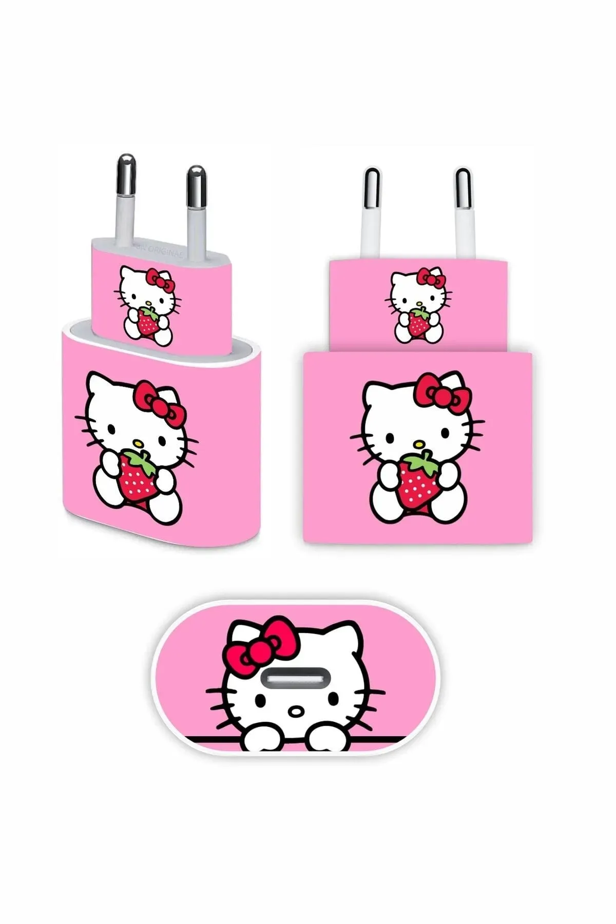 Iphone 20w Uyumlu Hello Kity Cute Şarj Aleti Kaplaması - Full Kaplama