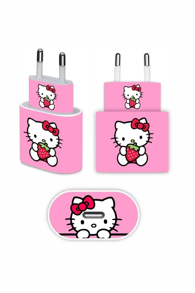 Iphone 20w Uyumlu Hello Kity Cute Şarj Aleti Kaplaması - Full Kaplama