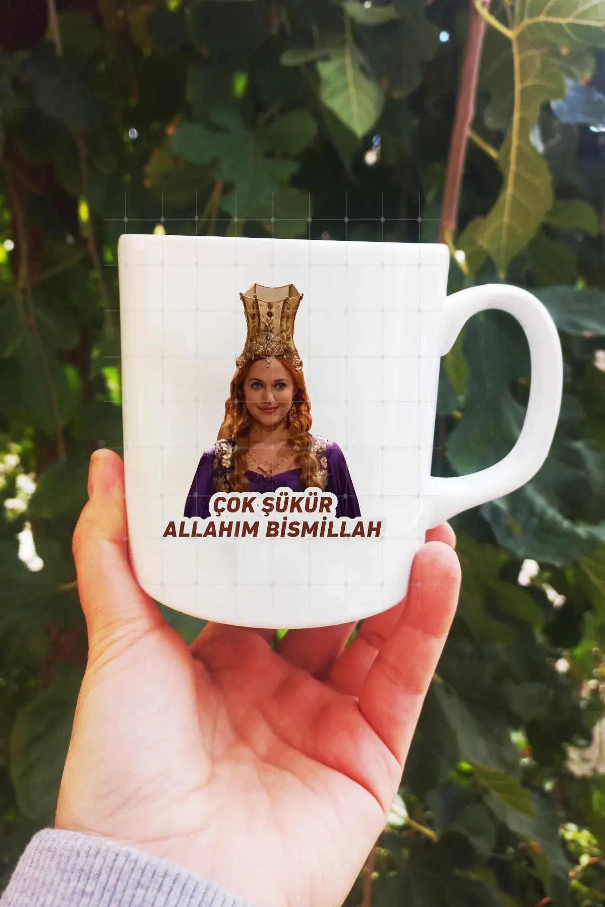 Çok Şükür Allahım Bismillah Hürrem Sultan Kupa Bardak