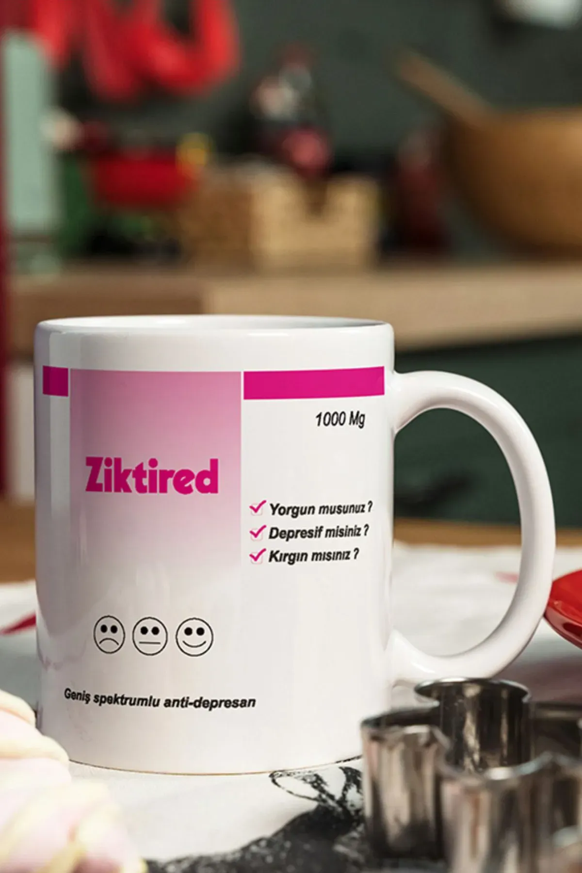 Ziktired İlaç Baskılı Kupa Bardak