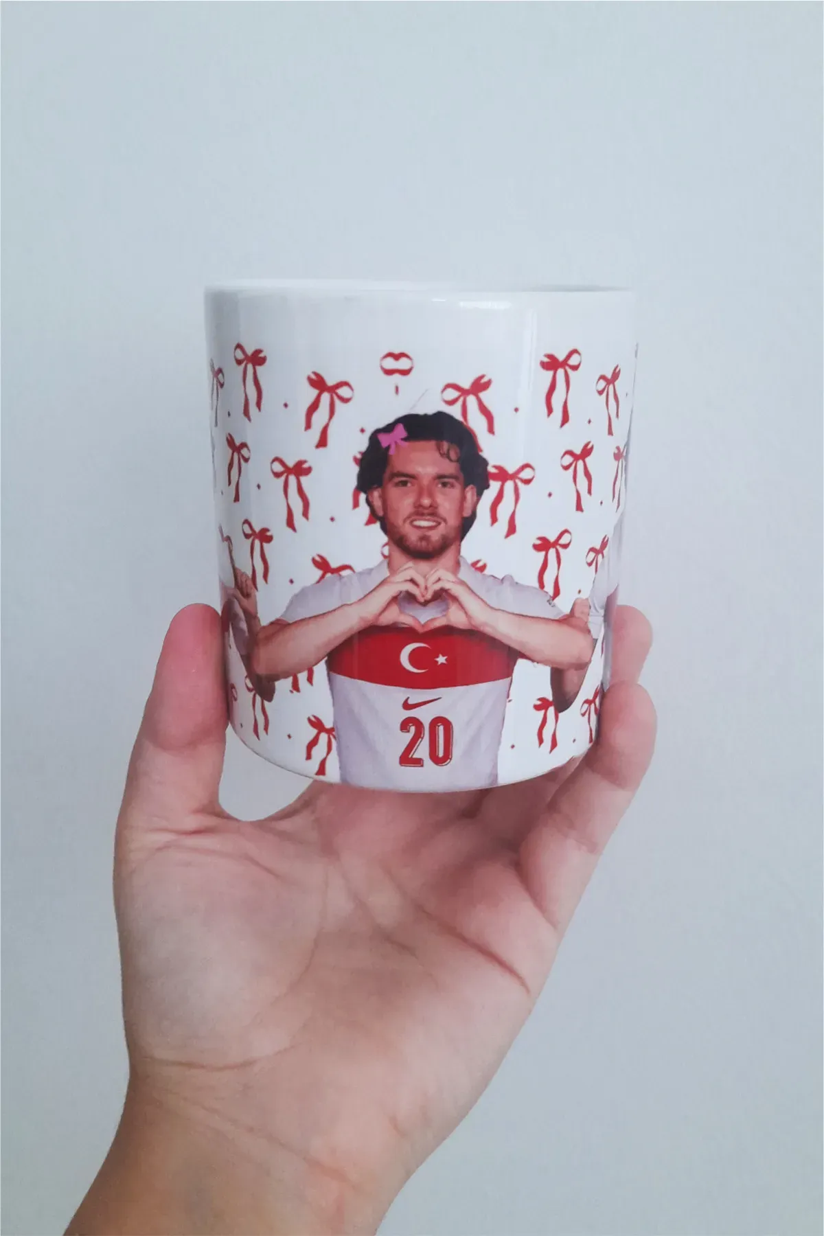 Ferdi Kadıoğlu Beyaz Porselen Kupa Bardak
