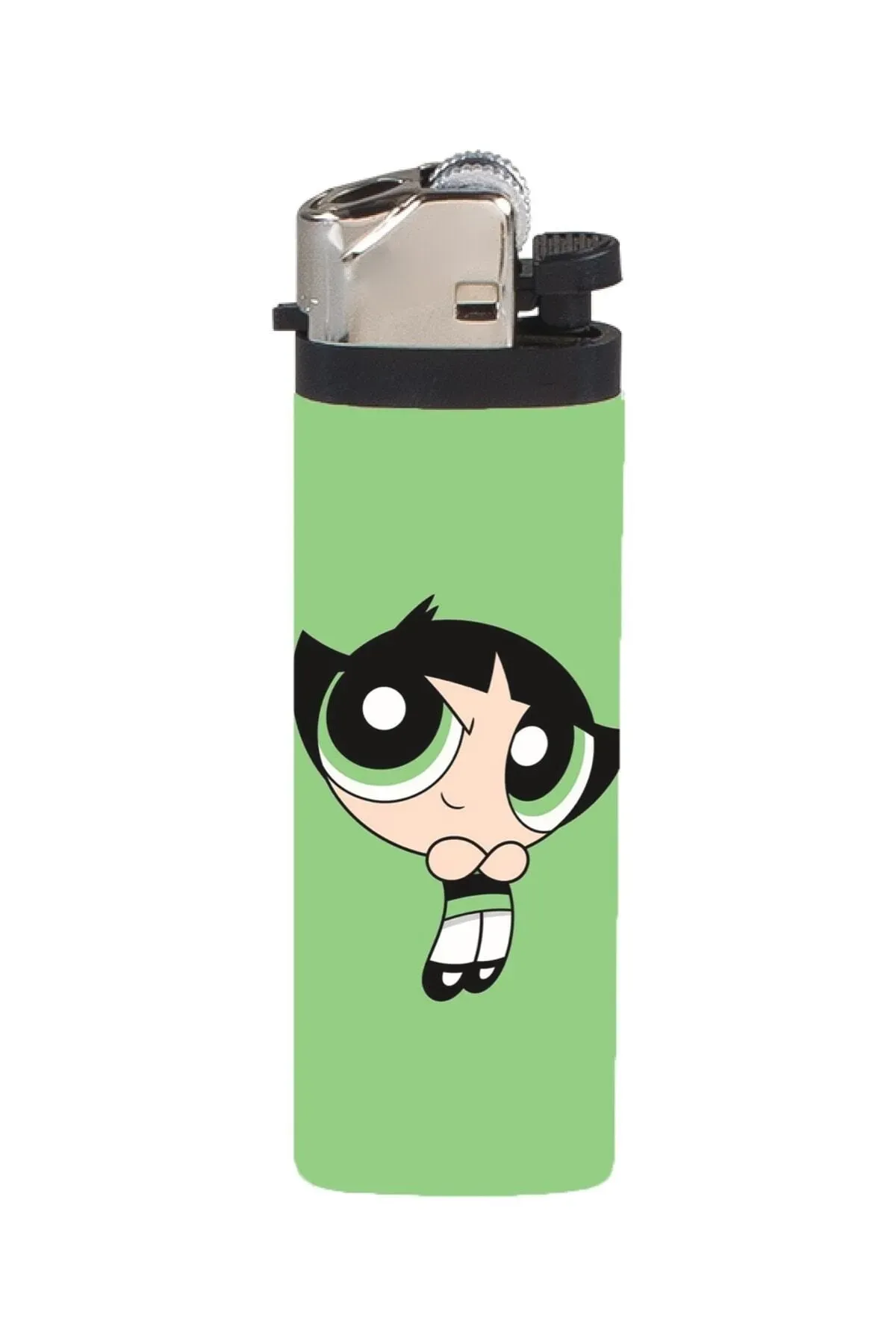 Yeşil Powerpuff Girls Buttercup Full Kaplamalı Çakmak