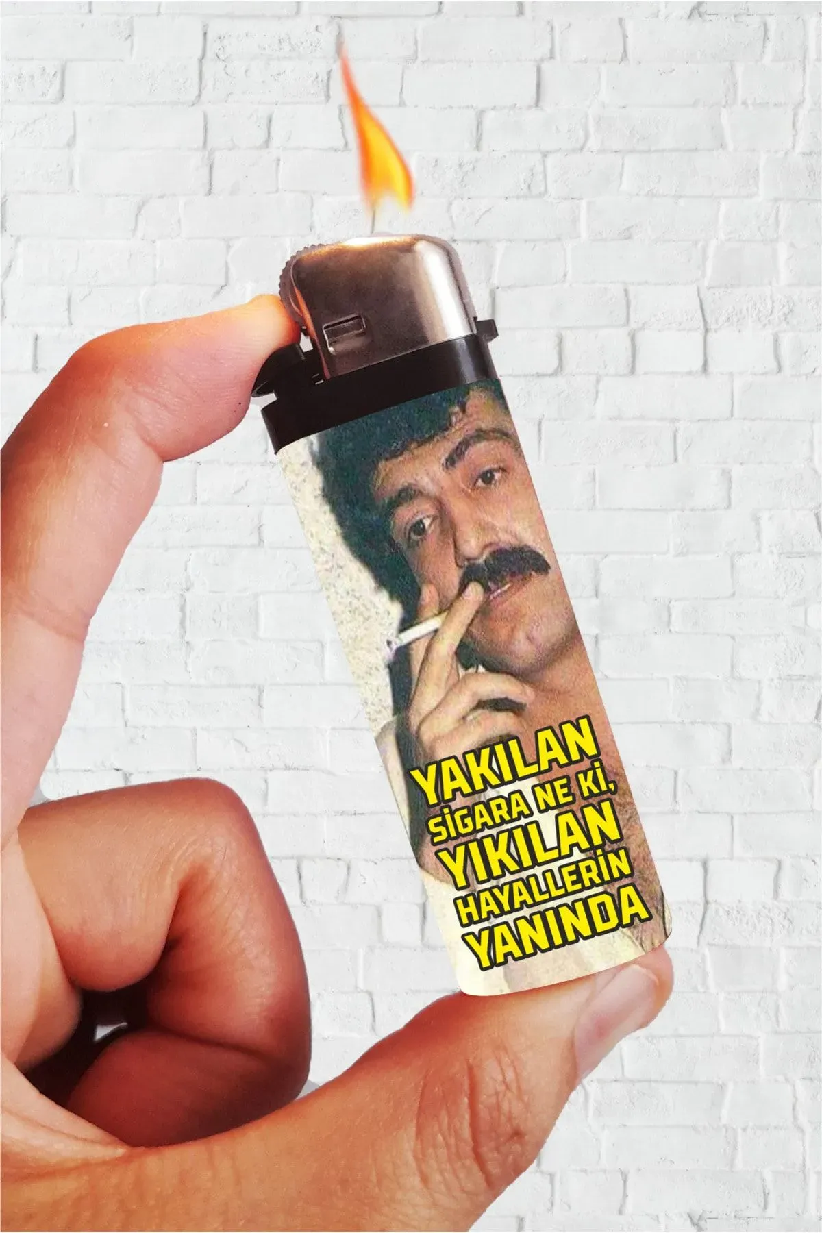 Yakılan Sigara Ne Ki - Müslüm Baba Full Kaplamalı Çakmak
