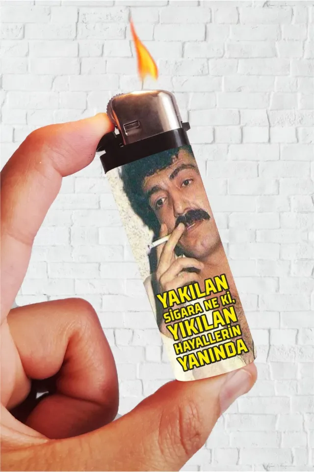 Yakılan Sigara Ne Ki - Müslüm Baba Full Kaplamalı Çakmak