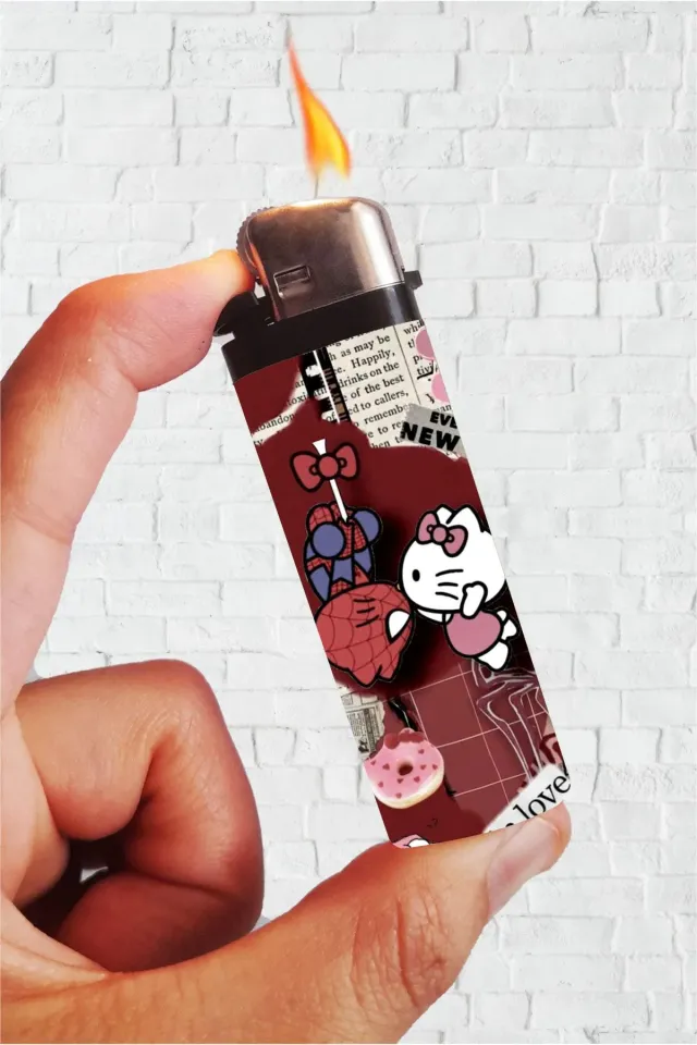 Kolaj Hello&Spider  Full Kaplamalı Çakmak