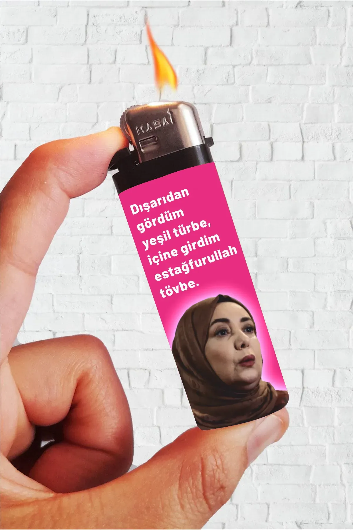 Estağfurullah Tövbe Pembe Kızılcık Şerbeti Full Kaplamalı Çakmak