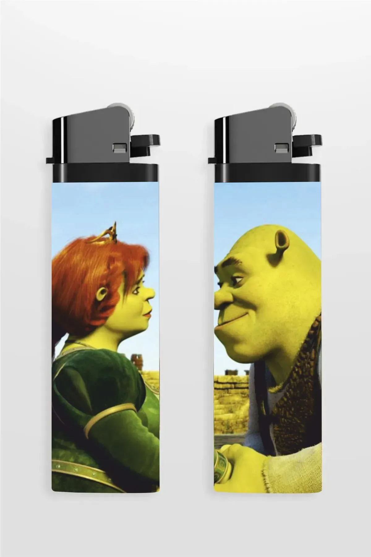 2'li Shrek ve Fiona Full Kaplamalı Çakmak