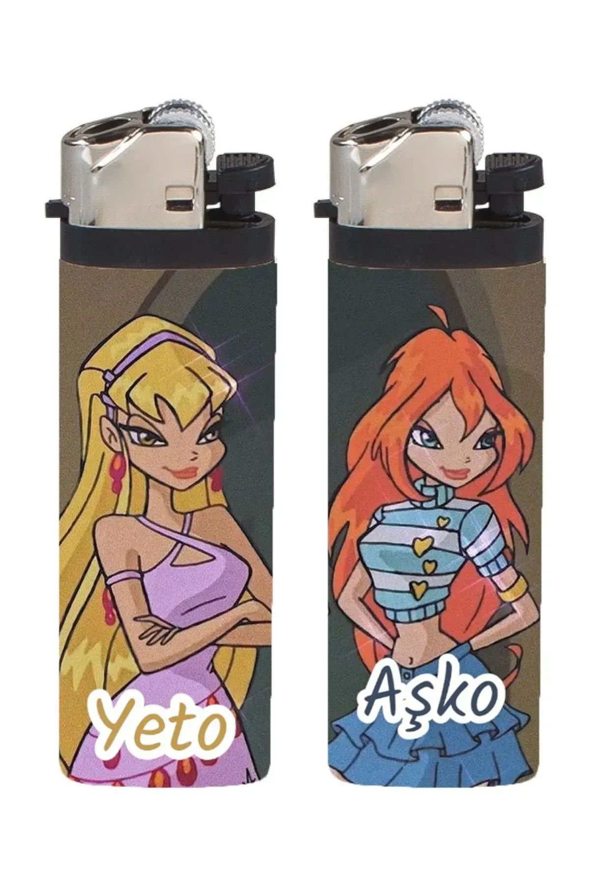 2'li Winx Bloom ve Stella Best Friend Full Kaplamalı Çakmak