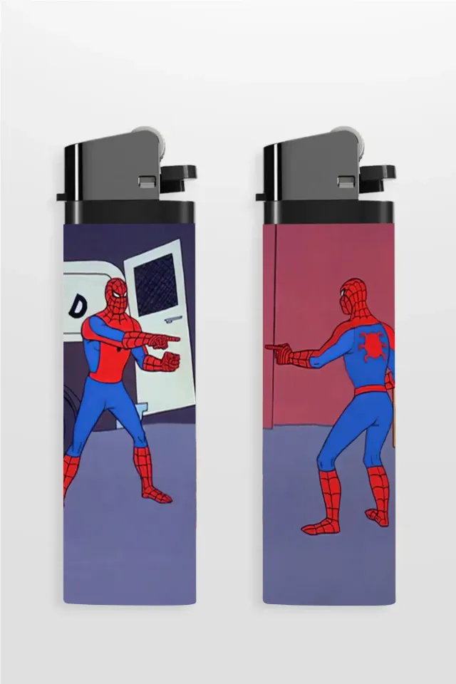 Birbirine Bakan Örümcek Adam - Spiderman Full Kaplamalı Çakmak