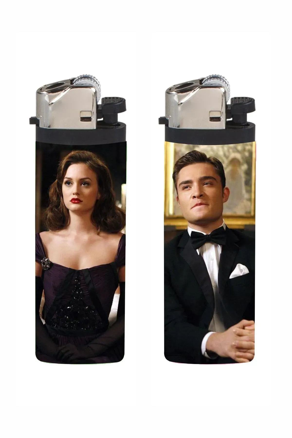 2'li Gossip Girl Blair Waldorf & Chuck Bass Full Kaplamalı Çakmak