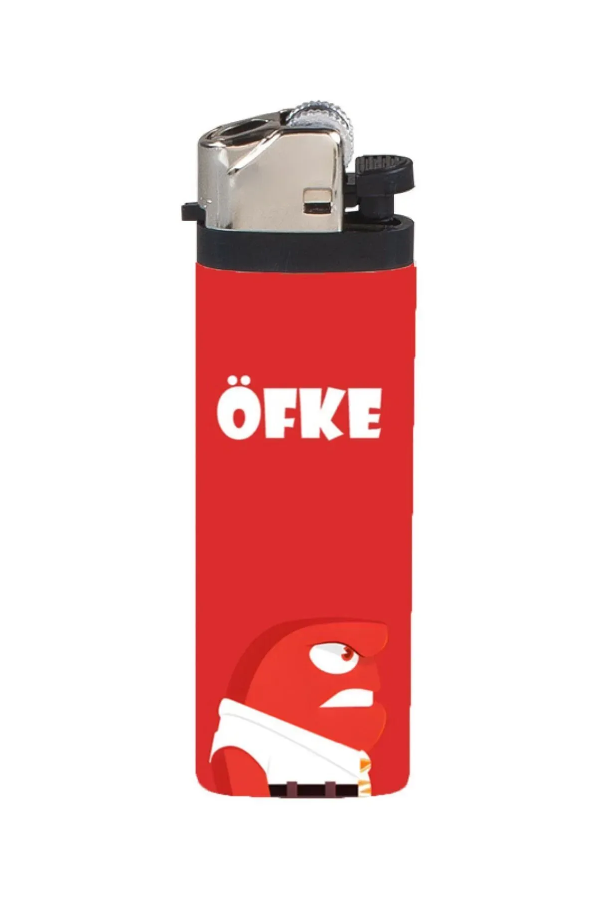 Öfke Kırmızı Ters Yüz Full Kaplamalı Çakmak
