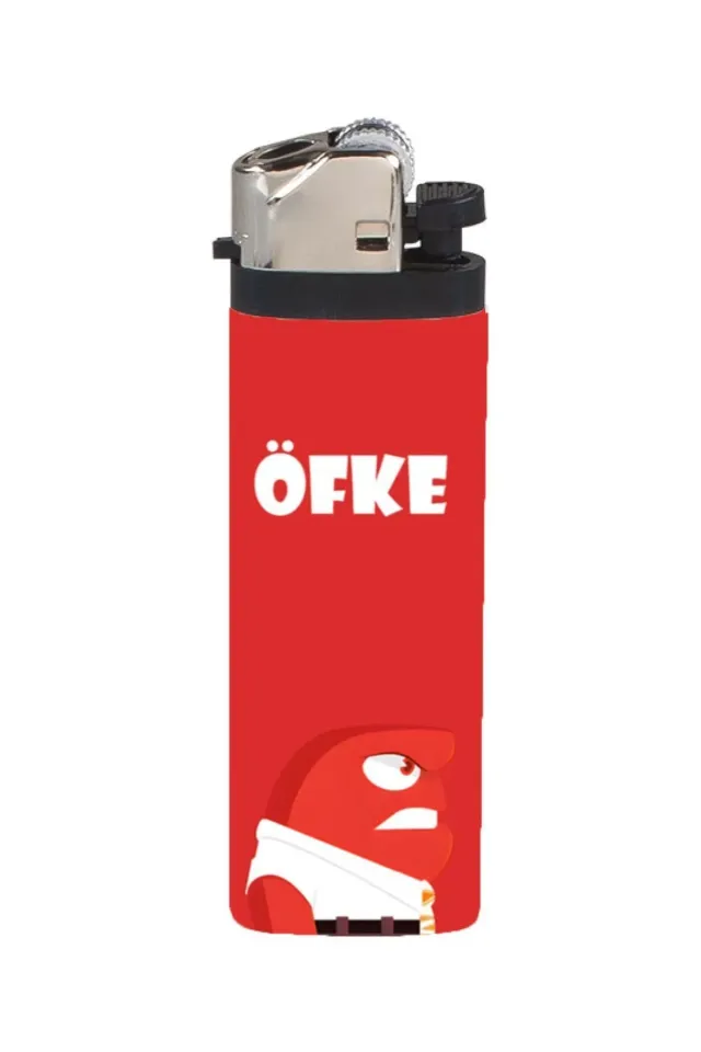 Öfke Kırmızı Ters Yüz Full Kaplamalı Çakmak