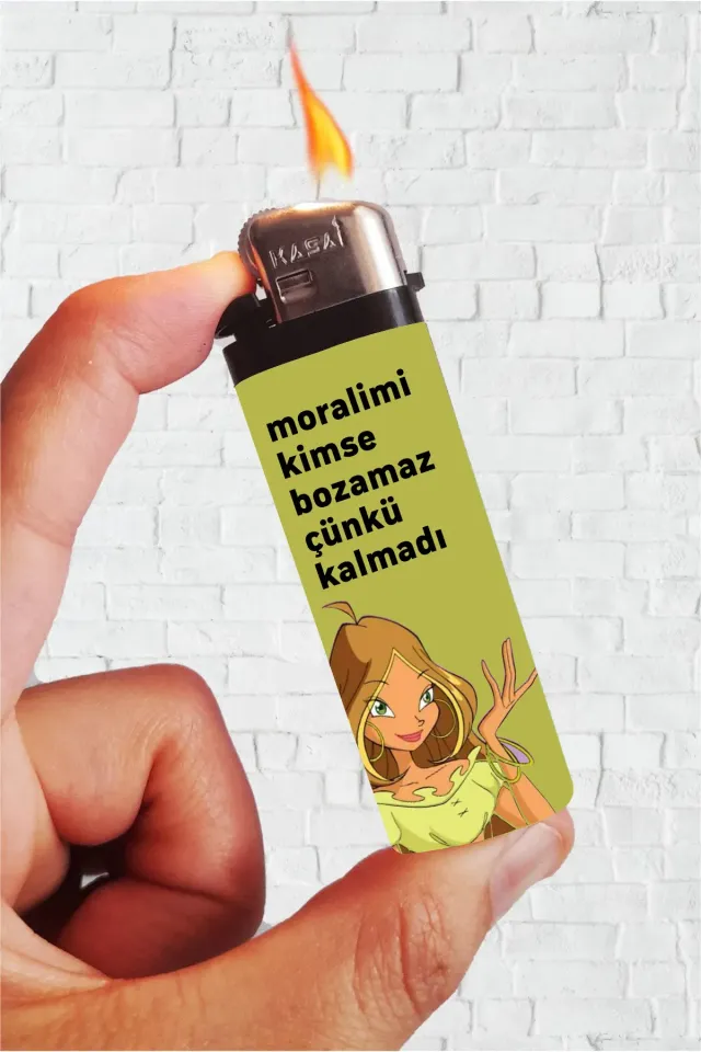 Moralimi Kimse Bozamaz Winx Flora Kaplamalı Çakmak