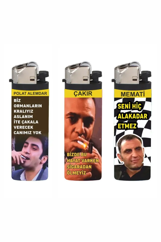 3 Adet Kurtlar Vadisi Kaplamalı Çakmak