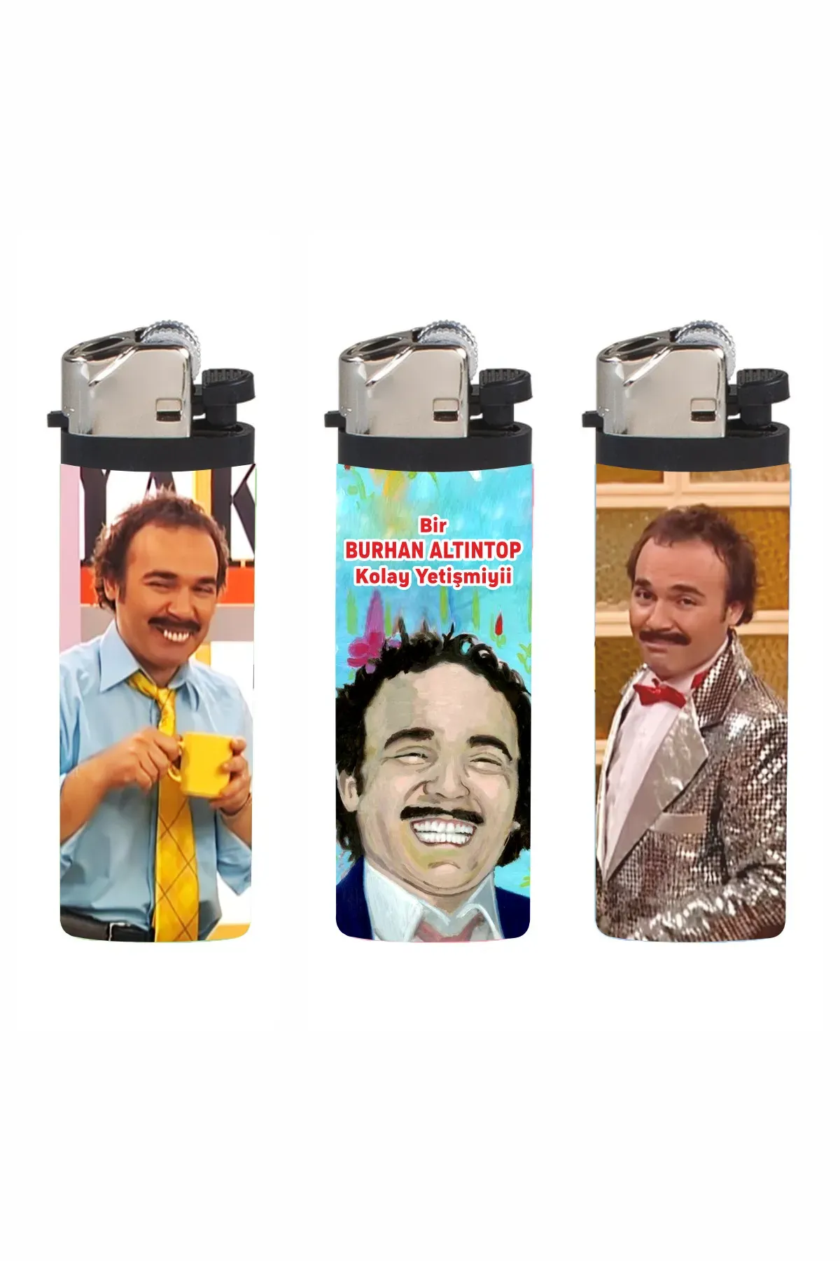 3 Adet  Burhan Altıntop Avrupa Yakası Kaplamalı Çakmak