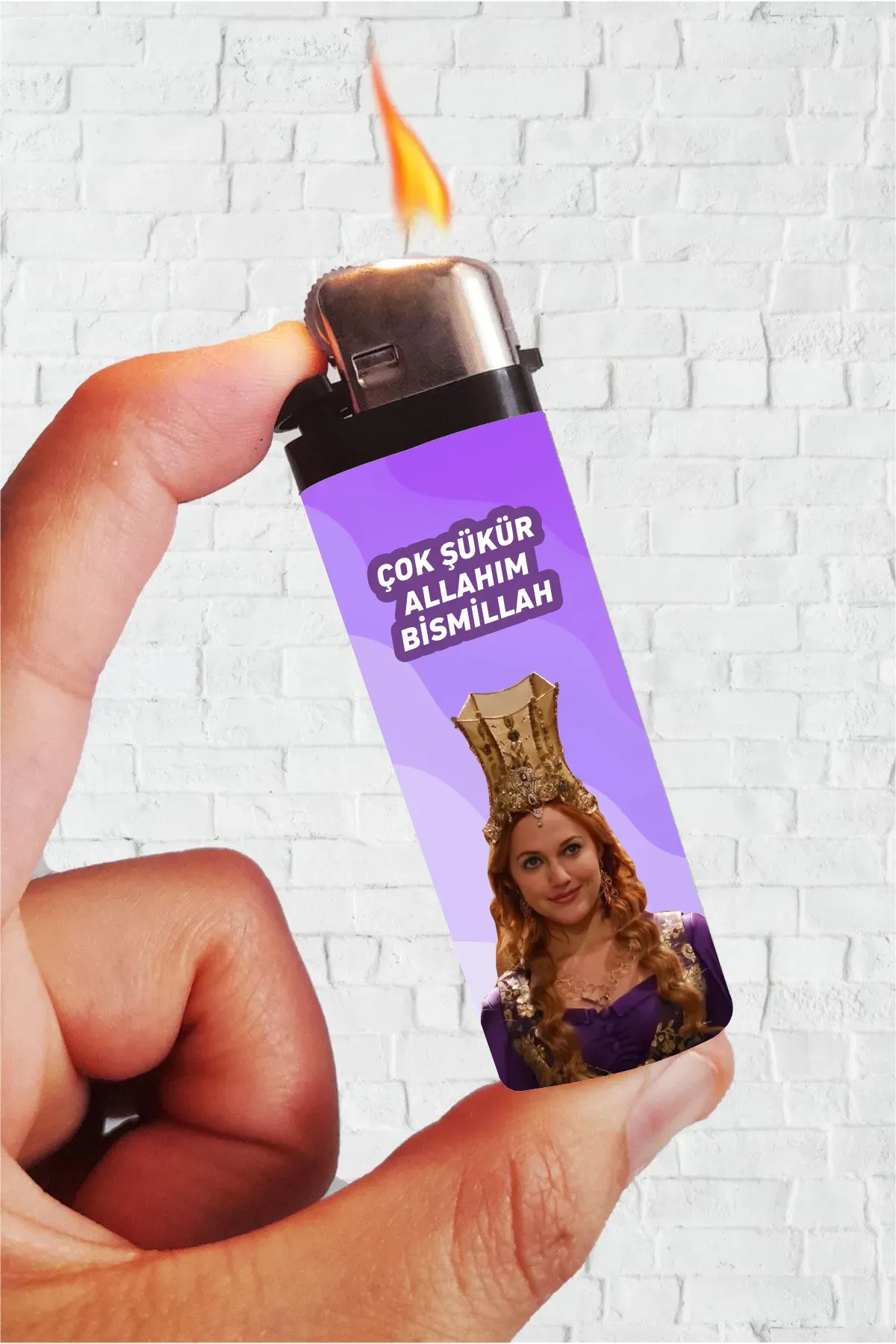 Çok Şükür Allahım Bismillah Hürrem Sultan Full Kaplamalı Çakmak