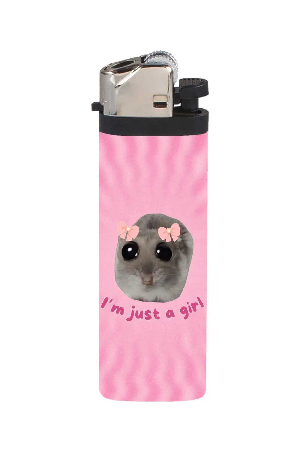 I Am Just A Girl Üzgün Hamster Full Kaplamalı Çakmak