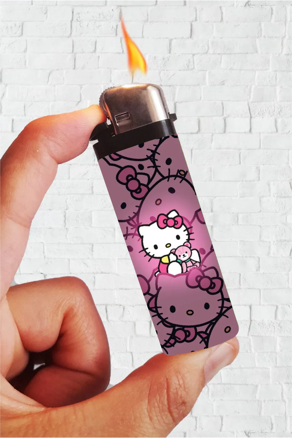 Işıltılı Hello Kitty Full Kaplamalı Çakmak