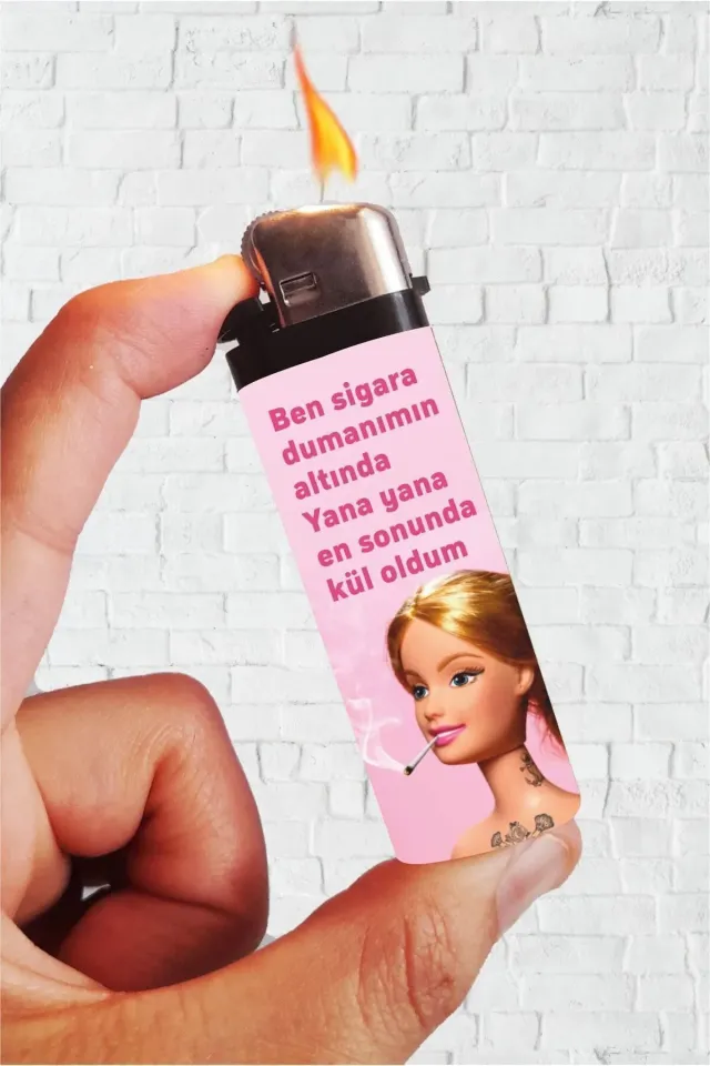 Kül Oldum Barbie Full Kaplamalı Çakmak