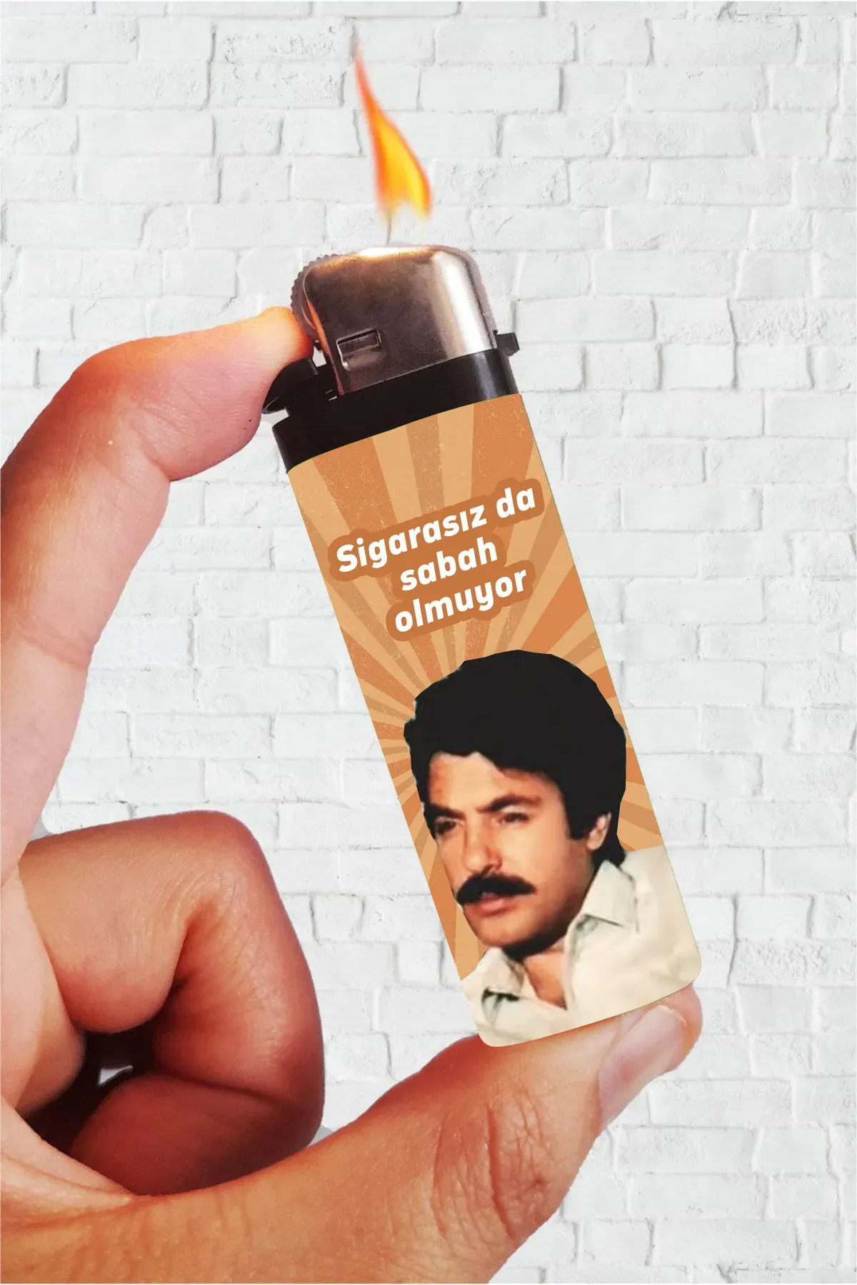 Ferdi Tayfur Sigarasız da Sabah Olmuyor Full Kaplamalı Çakmak