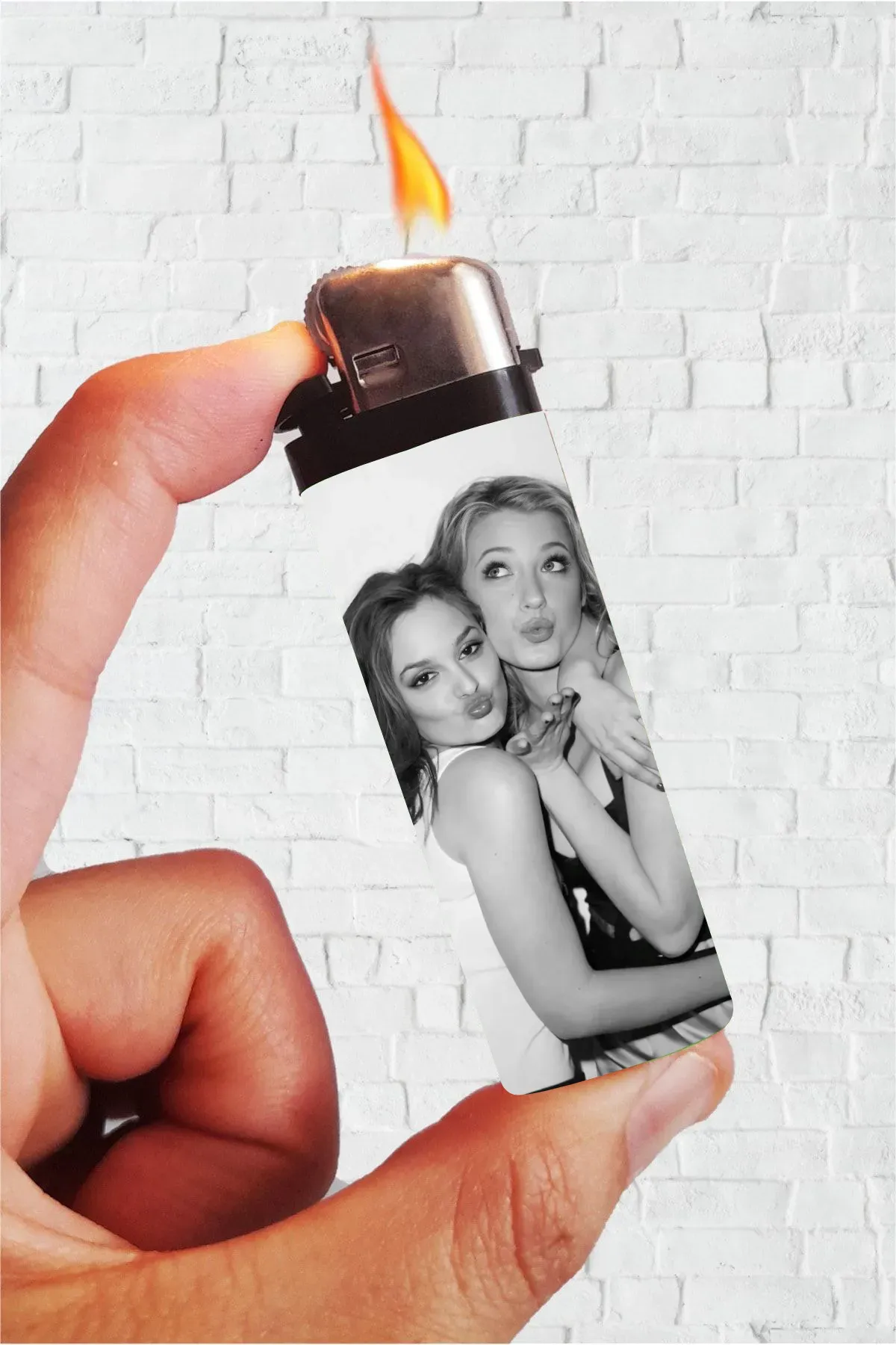 Blair & Serena Gossip Girl Dostluk Full Kaplamalı Çakmak