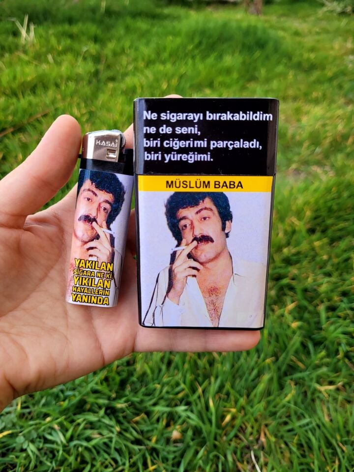 2'li Sigara Tabakası ve Çakmak  -  Müslüm Baba Seti
