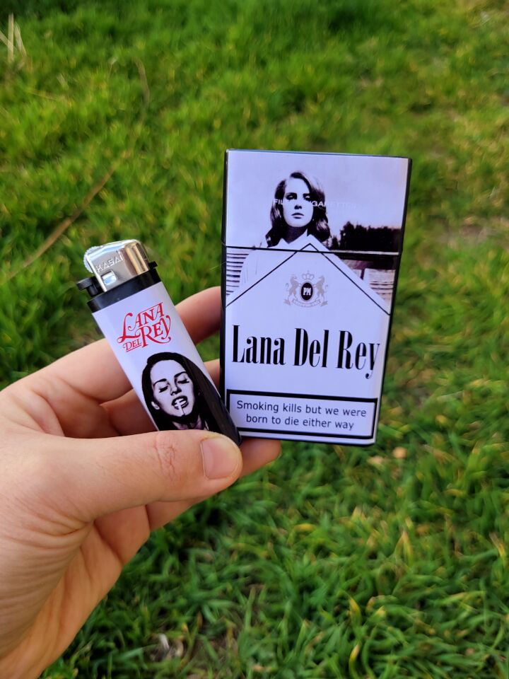 2'li Sigara Tabakası ve Çakmak  - Lana Del Rey Set