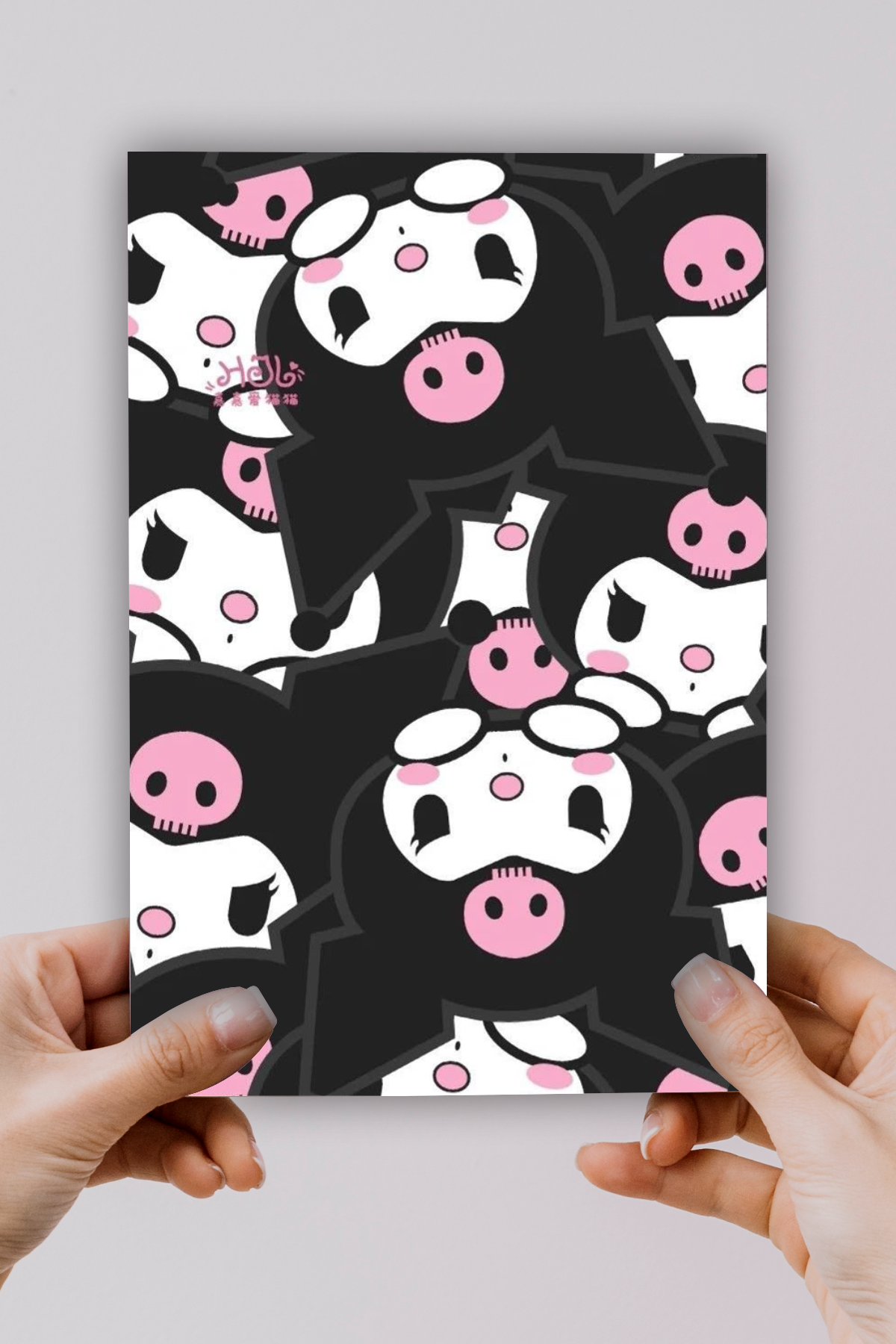 A5 Black Kuromi Baskılı Defter