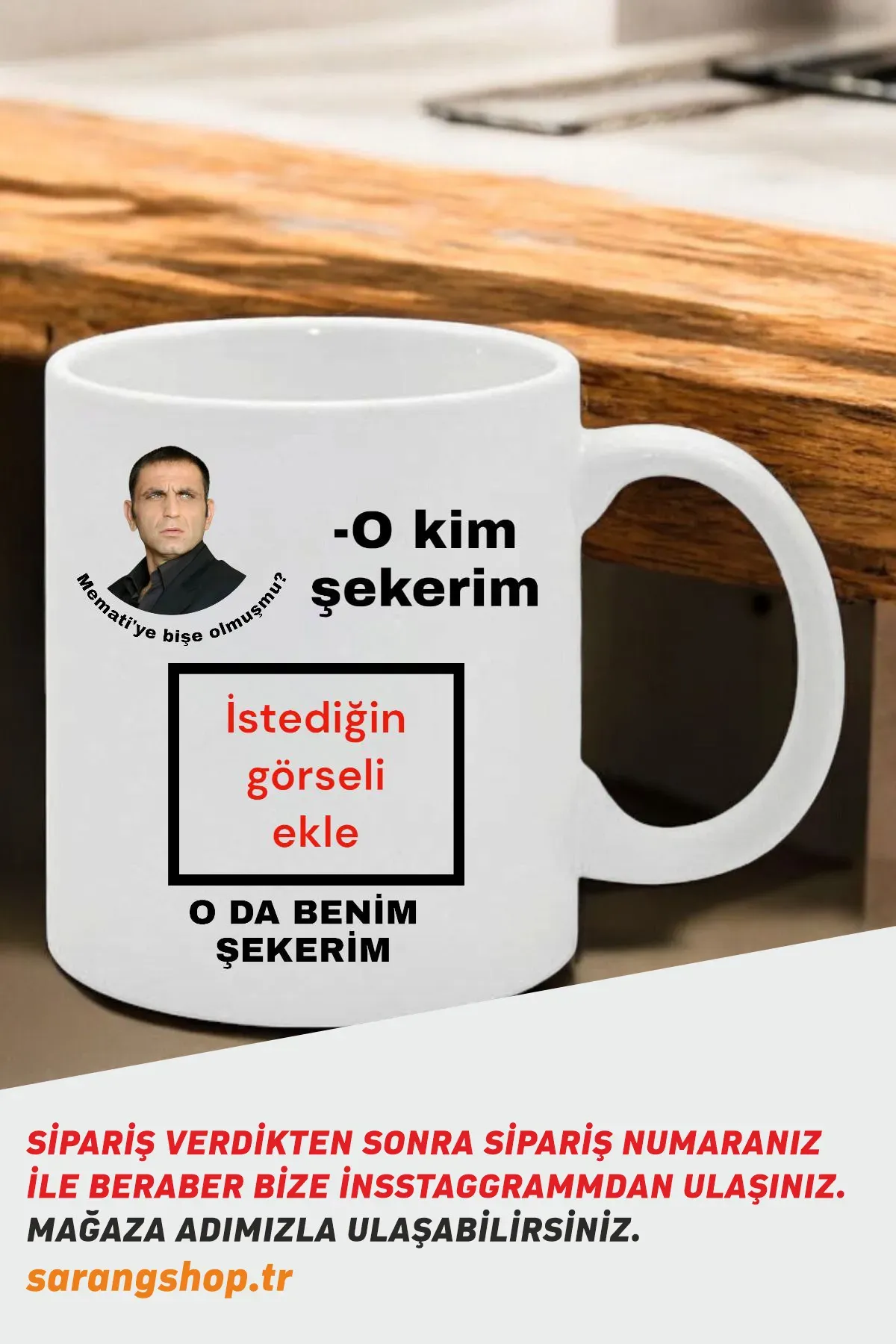 Memati Kişiye Özel Fotoğraf Baskılı Kupa Bardak